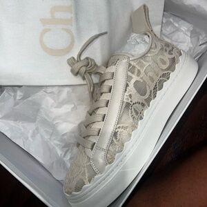 Chloe Lauren Logo Lace Sneaker